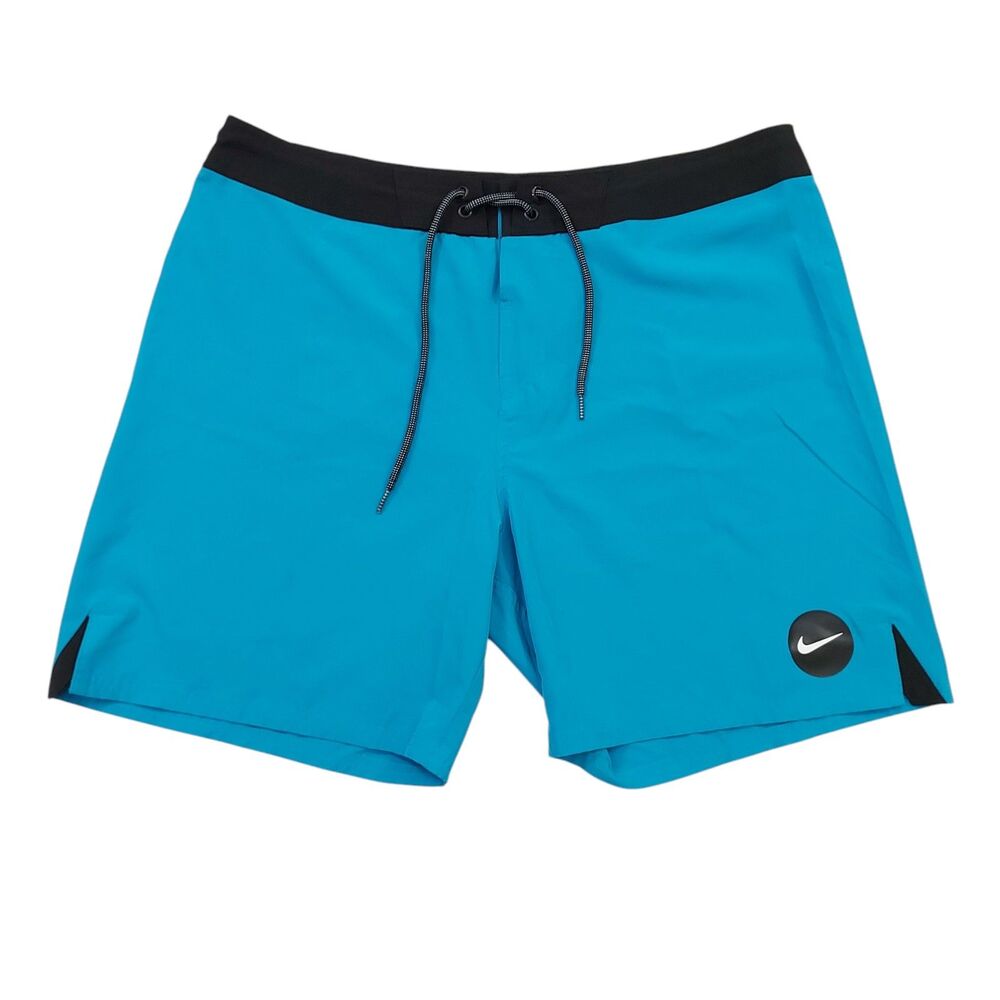 Nike Board Shorts Mens 36 Blue Drawstring Swim Surf Summer Travel Beach